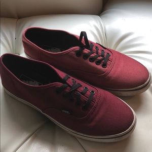 Burgundy Low Top Vans